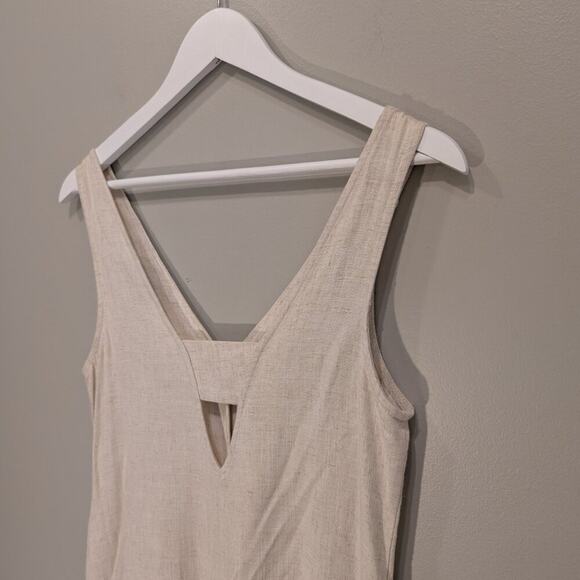 TopShop Button-Up Wide Leg Cotton Jumpsuit Beachy Lounge Picnic Casual - Size S - Picture 5 of 9